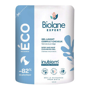 Biolane Expert Navulling Eco Baby Wash Lichaams- en Haargel 500ml