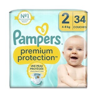 Pampers Premium Couches Taille 2 4-8kg x34