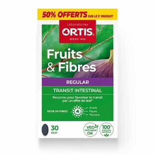 Ortis Fruit and Fiber Regular 2x30 Tablets