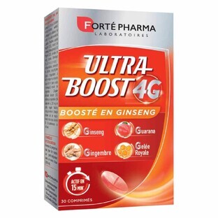 Forté Pharma Ultra Boost 4G Natural Energy with Ginseng 30 Tablets