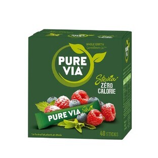 Pure Via Stevia Zero Calorie Stick X40