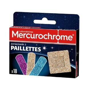 Tencuieli Mercurochrome decorate cu paiete 18 bucăți