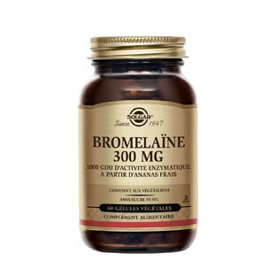 Solgar Bromelina 60 Gelule Digestion Système digestif 300 mg