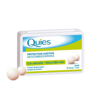 Quies Protección Auditiva Natural Cera Confort Larga Duración X12
