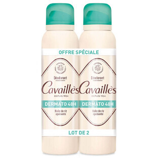 Cavaillès Dermato Deodorant Spray 48H 2x150ml