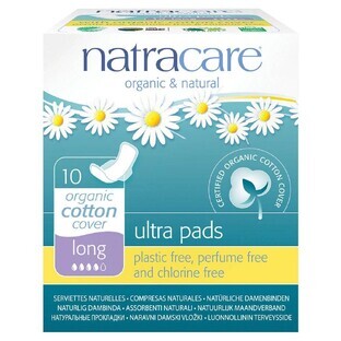 Natracare Prosoape naturale ultra lungi Cutie de 10