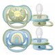 Avent Ultra Air Symmetrische siliconen fopspeen met patroon 0-6 maanden x2
