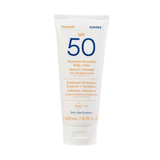 Korres Yogurt SPF50 / Fragrance-free Sun Gel for Face and Eyes Sans parfum 50ml