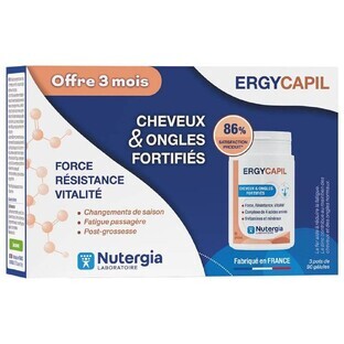 Nutergia Ergycapil Versterkt Haar en Nagels 3x90 Capsules