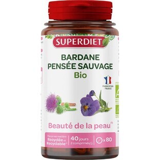 Superdiet Bardane-Pensee Sauvage Bio 80 comprimés