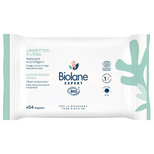 Biolane Expert Lingettes à l'Eau Bio x54