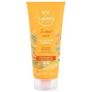 Laino Gel Douche Sugras Hydratant A L'aloe Vera Bio Abricot 200ml