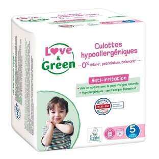 Love&Green Braguitas hipoalergénicas Talla 5 Junior de 12 a 18 kg x29