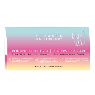 Inuwet Kit voyage Routine beauté hydratation Crazy Jelly Made in France 3x20ml