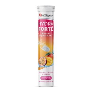 Forté Pharma Hydra Forté Potenciador de la Hidratación Sabor Natural Mango Pasión 24 comprimidos efervescentes