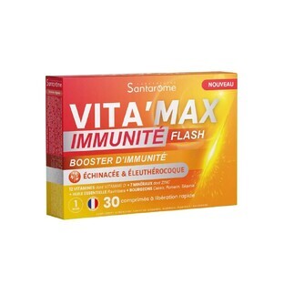 Santarome Vita'max Boost voor Flash Immunea 30 tabletten