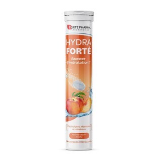Forté Pharma Hydra Forté Hydration Booster Natural peach flavor 24 effervescent tablets