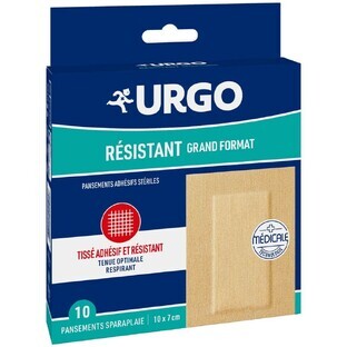 Urgo Große Widerstandsfähige Verbände 10x7cm x10