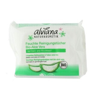 Alviana Lingettes Nettoyantes Aloe Vera Bio x25u
