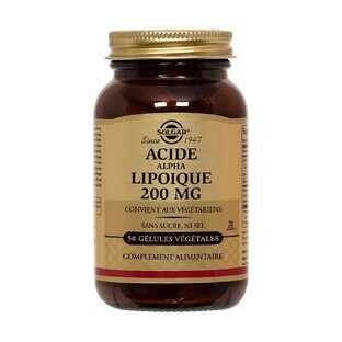 Solgar Alpha-Liponsäure 50 Gele Lipoïque Antioxydant Detox 50 gélules végétales