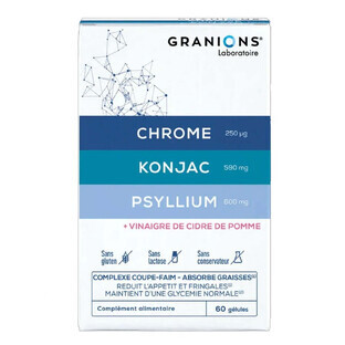 Granions Appetite Suppressant Chromium Konjac Psyllium 60 Capsules
