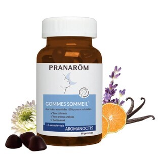 Pranarôm Aromanoctis Gommes Sommeil aux huiles essentielles x60