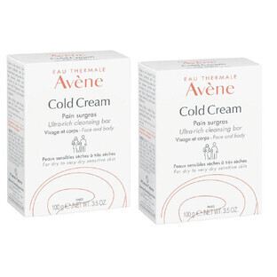 Avène Cold Cream Superfat Face and Body Bar für empfindliche Haut 2x100g