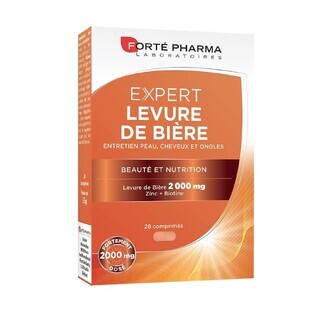 Forté Pharma Hair Care Bierhefe für Haare, Nägel und Haut mit Zink und Biotin 28 Tabletten