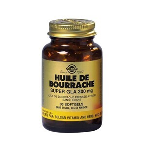 Solgar Super Gla Aceite de Borraja Acide Gras Beauté, Cheveux 30 cápsulas