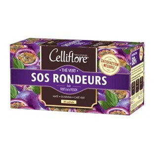 Juvamine Té Verde SOS Redondez Aroma Fruta de la Pasión 25 Bolsitas