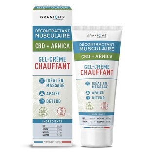 Granions Wärmende entspannende Muskel-Gel-Creme CBD + Arnika 75ml