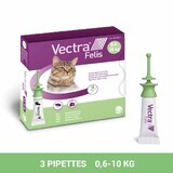 Ceva Vectra spot-on solución para gatos 3 pipetas