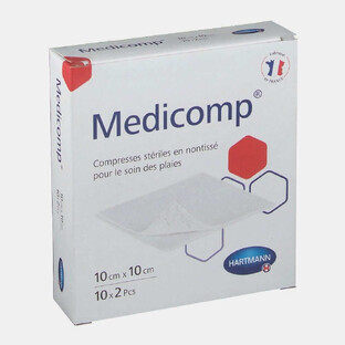 Hartmann Medicomp Tabletten 4 Lagen 4 Dicken steril 10x10cm - 10x2 Stück