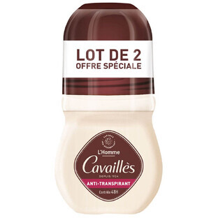 Cavaillès Absorb + Men's 48H Roll-on Antitranspirant Deodorant 2x50ml