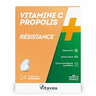 Vitavea Santé Vitamin C + Propolis Resistance 24 Chewable Tablets