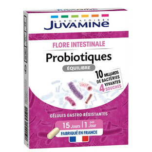Juvamine PROBIOTICS BALANCE 4 stammen Spijsvertering 15 capsules