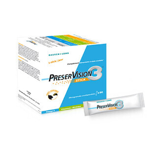 Bausch&Lomb Preservision Dieet Oogsupplement 3 90 sticks Orosoluble
