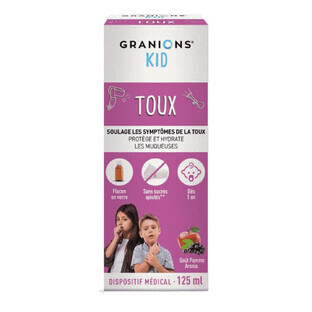 Granions Kid Sciroppo per la tosse irritata Da 1 anno Sapore di mela aronia 125 ml