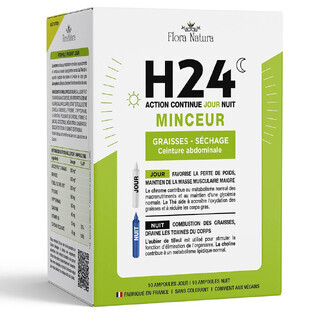 Flora Natura H24 Slimming Fetttrocknung 10 Ampullen Tag und 10 Nacht