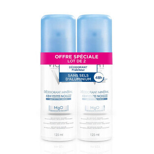 Vichy Desodorante Spray Mineral Protección Piel Sensible 48h 2x125ml