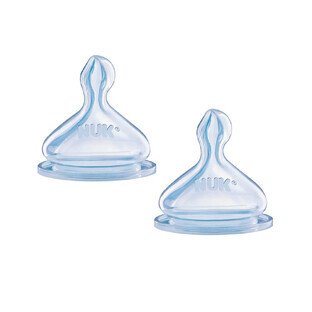 Nuk Tetines Physiologiques Silicone Transparentes First Choice Ventilees Air System 6 Mois Et Plus Pack De 2