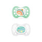 Dodie Symmetrische Silikon Schnuller Mum Collection 0 bis 6 Monate x2