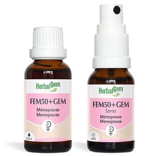 Herbalgem Complessi di gemmoterapia Fem50+ gem Bio soluzione orale menopausa bio 30ml + spray