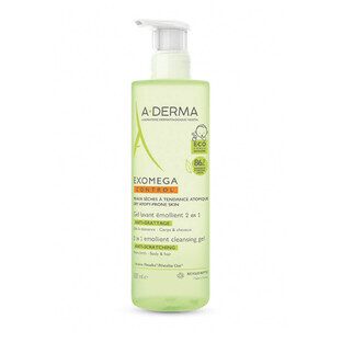 A-Derma Exomega Controle Emolliërende Reinigingsgel Lichaam & Haar 500ml