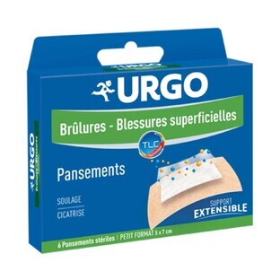 Urgo Brulures Blessures Superficielles 6 Pansements Steriles 2.7x4.5cm