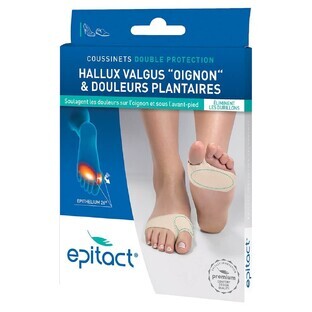 Epitact Coussinets Double Protection Hallux Valgus "Oignon" et Douleurs Plantaires 1 coppia