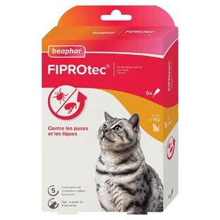 Beaphar Fiprotec Antiparasitaire Pipetten voor Katten Plus 1 kg
