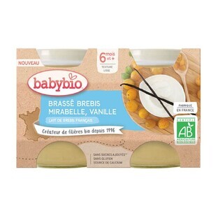 Babybio Milk Snacks Lactate de oaie organic franțuzesc Borcane 6 luni și plus 2x130g