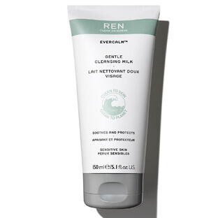 REN Clean Skincare Evercalm(TM) Leche limpiadora facial suave, calmante y protectora para pieles sensibles 150 ml