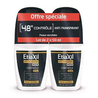 Etiaxil Deodorant Roll-on 48 uur voor mannen 2x50ml